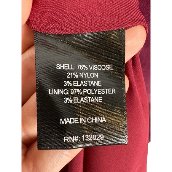 House of Harlow 1960 x REVOLVE Melody Midi Dress Halter Cocktail Burgundy Size S - Picture 11 of 11